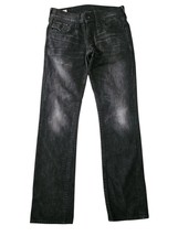 TRUE RELIGION RICKY Straight Relax Droit Black Fade  Denim Jeans W29×34 - $38.00