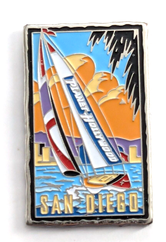 Planet Hollywood San Diego California Sailboat Enamel Pin Restaurant Adv... - $9.99