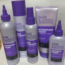 Dark &amp; Lovely For Protective Styles Hair Care Set (5) Cleansing Detangle Hydrate - £19.97 GBP