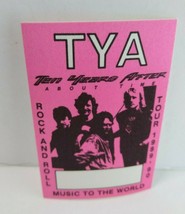 Ten Years After Alvin Lee Backstage Pass Original 1990 Hard Rock Music Pink - £11.11 GBP