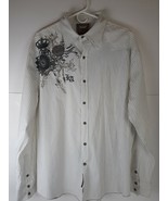 Roar Shirt LA &quot;Proud To Be&quot; Long Sleeve Snap Buttons White Size 2XL Mens - $531.65 MXN