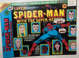 Super SPIDER-MAN With SUPER-HEROES #170 (1976) Marvel Comics Gwen Dies Uk Vg++ - £19.77 GBP