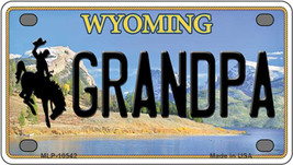 Grandpa Wyoming Novelty Mini Metal License Plate Tag - £11.91 GBP