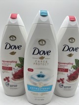 (3) Dove Body Wash Rejuvenating Antibacterial Care &amp; Protect Pomegranate... - $349.95 MXN