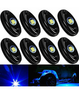 8Pcs Blue Led Rock Light Lights For Jeep Off Road Truck Car Atv Under Bo... - £52.30 GBP