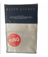 Ralph Lauren RL 624 Solid Sateen King Flat Sheet Vintage Silver New With... - £100.91 GBP