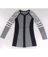 TITLE NINE Assassin Full Zip Tunic Sweater Dress Black Gray Women’s Small - £46.74 GBP