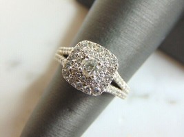 Womens Vintage Estate 14K White Gold Diamond Ring 4.5g E1991 - £907.70 GBP