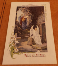 Easter 1937 He is Risen Litho # 524 from H.A. Co w Typewritten text from Church - £11.77 GBP