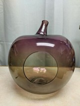 Vintage Mcm Retro Huge MI LARGE 14&quot; GLASS APPLE Made in Spain - £39.56 GBP