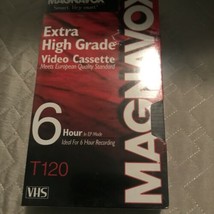 Sealed Blank Magnavox MHG120 T-120 Extra High Grade Vhs Tapes For Vcr - $4.50