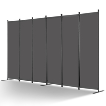 VEVOR Room Divider, 6-Panel, Folding Privacy Partition, Freestanding, Grey - $69.90