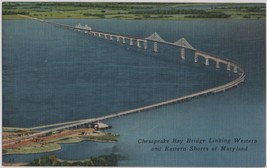 Chesapeake Bay Bridge, Maryland MD ~ Aerial View   Western Eastern Shores of MD - £4.30 GBP