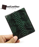 Men&#39;s Wallet Bifold snake skin leather genuine leather wallet gift for Men - $35.00