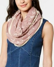 INC International Concepts Embroidered Spring Loop Infinity Scarf, Pink Rose - £12.02 GBP