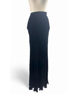 NWT Roberto Cavalli Black Silk Blend Velvet Long Skirt Size 38 IT Made i... - $148.49