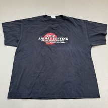 VTG STOP ANIMAL TESTING THEY&#39;RE STUPID &amp; GIVE WRONG ANSWERS T SHIRT XL 90s - $14.84