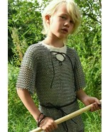 Aluminum Chainmail Shirt 10-15 yrs child Medieval Chain Mail Armor Costu... - £47.00 GBP