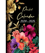 2024-2025 Pocket Calendar: Small Floral Two-Year Monthly Planner for Pur... - £9.18 GBP