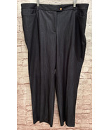 Carmen Marc Valvo Woman Dress Pants Trouser 20W Dark Blue Black Denim Ch... - £31.13 GBP