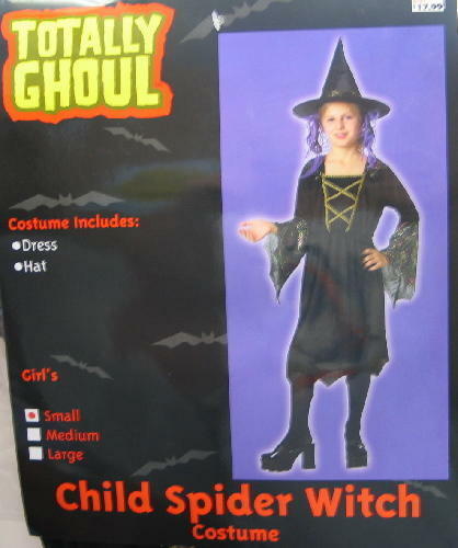 Child&#39;s Spider Witch Halloween Costume, Medium 5-7, NEW UNUSED - $5.94