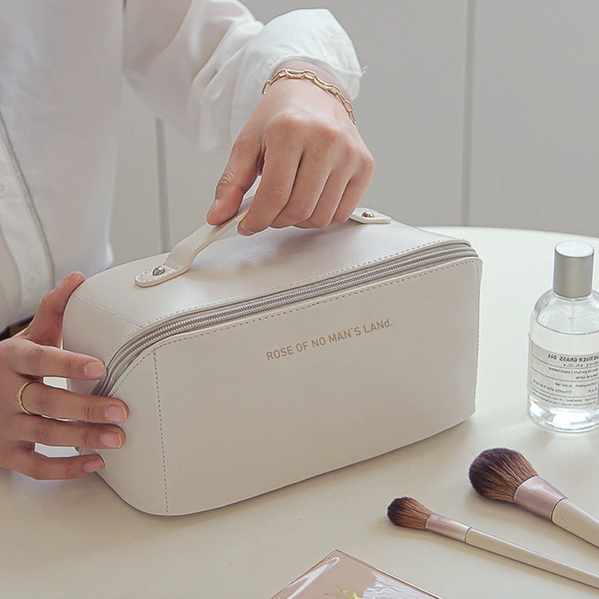 Makeup Organizer Female Toiletry Kit Bag Make Up Case Storage Pouch Luxu... - $12.99