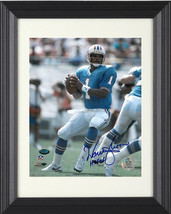 Warren Moon signed Houston Oilers 8x10 Photo Custom Framing HOF06 (powder blue j - £86.96 GBP