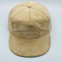 Mens Leather Ball cap hat made in USA Adjustable Fit Vintage - £15.98 GBP