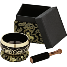 Meinl Sonic Energy Singing Bowl, Ornamental 4.33&quot; 400g, Black - £47.95 GBP