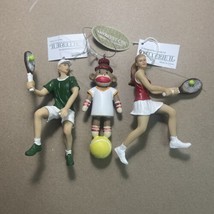 NWT Tennis Player  Hanging Christmas Ornaments Lot of 3 - £10.80 GBP