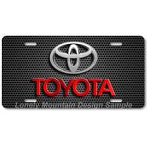 Toyota Logo Inspired Art on Grill FLAT Aluminum Novelty License Tag Plate - £14.36 GBP