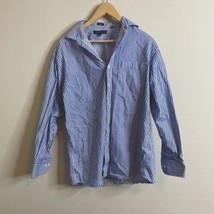 Tommy Hilfiger Men’s Shirt Regular Fit Cotton Blue &amp; White Stripe 15 1/2 32-33 - £9.98 GBP