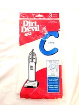 New Dirt Devil C Type Vacuum Bags Upright Deluxe Mvp Models 3-700147-001 Cleaner - £10.94 GBP