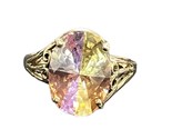 3 Unisex Solitaire ring 10kt Yellow Gold 396152 - $199.00