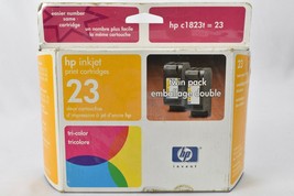 HP Inkjet print cartridge 23 tricolor Twin Pack Dec 2002 New Sealed Box - $16.78