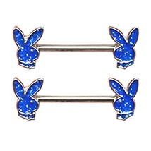 1 Pair Cute Rabbit Nipple Piercing Ring Stainless Steel Bar Nipple Piercing Bunn - £10.88 GBP