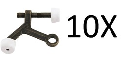 10X Stanley 57-1035 (DP57-1035) Hinge Pin Doorstops In Antique Brass - $10.57