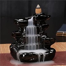 Decorative Backflow Smoke Fountain Incense Burner with 10 Free Scented Cones - £14.20 GBP