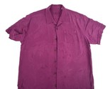 Tommy Bahama Shirt Mens XL Magenta Button Up Hawaiian 100% Silk Original... - $13.85