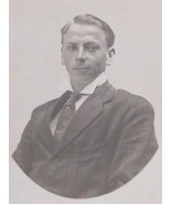 RPPC Handsome Dapper Young Gentleman in Tie Portrait Postcard AZO c1904-... - £6.38 GBP