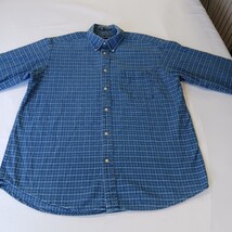John Ashford RN#13711 Men's Blue Check Plaid Long Sleeve Button-Down Shirt Large image 11