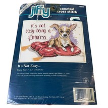 Sunset Jiffy Counted Cross Stitch Kit “It’s Not Easy Being a Princess&quot; #16677 - £9.32 GBP