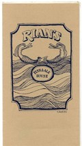 Rian&#39;s Fish &amp; Ale House Menu Portland Oregon 1972 - $27.72