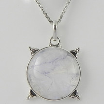 925 Sterling Silver Rainbow Moonstone Gems Handmade Pendant Necklace PSV-1882 - £28.77 GBP+