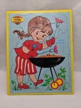 Vintage Carrie Cook-Out Sta-N-Place Warren Built Rite Puzzle - £15.75 GBP