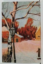 In Far North Snow Scene Fall Colors Lamppost Postcard L19 - £5.55 GBP