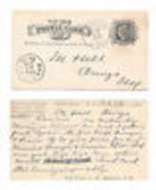 UX5 Peruville NY Duplex Cancel 1883 Oswego Recd J M Montfort Grocer Oyster Order - £7.99 GBP