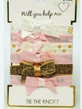 Will You Help Me Tie The Knot Bride Wedding Shower Bridal Hair Ties Bows... - $7.58
