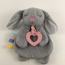 Modern Baby Bunny Rabbit Gray 8&quot; Plush Infant Toy Crinkle Teether Lovey Soother - £15.24 GBP