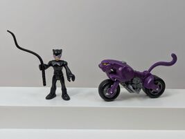 Fisher Price Imaginext DC Super Friends Catwoman Figure Whip Panther Cyc... - $12.86